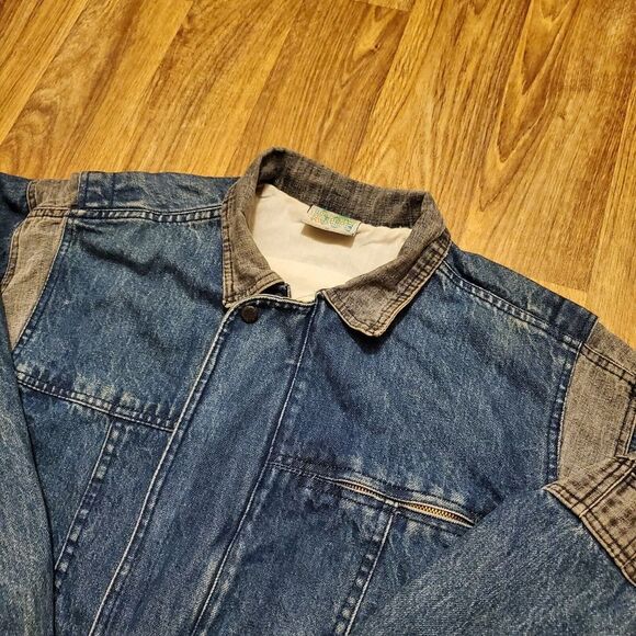 Urban Other - Vintage 90s Denim‎ Jacket Coat Adult Medium Blue Jean Urban Equipment Hip Hop